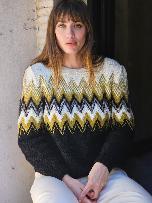 Pull Simona à tricoter.