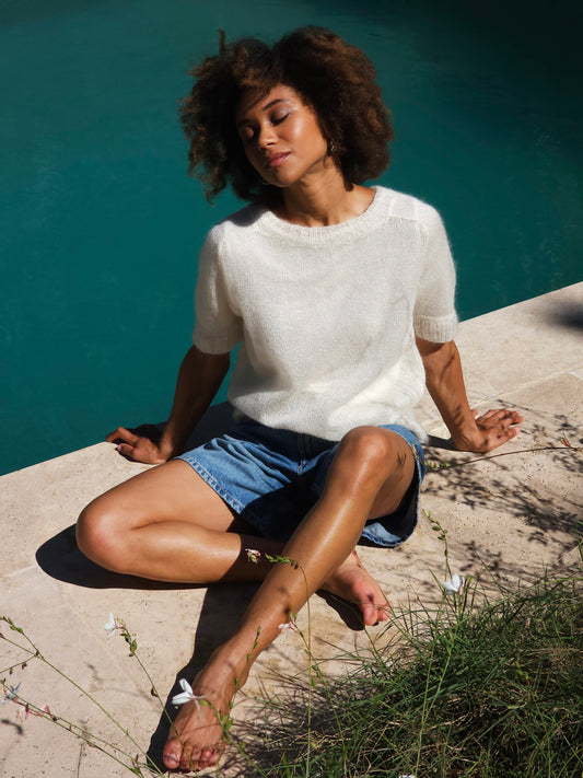 Top Eugenie à tricoter.