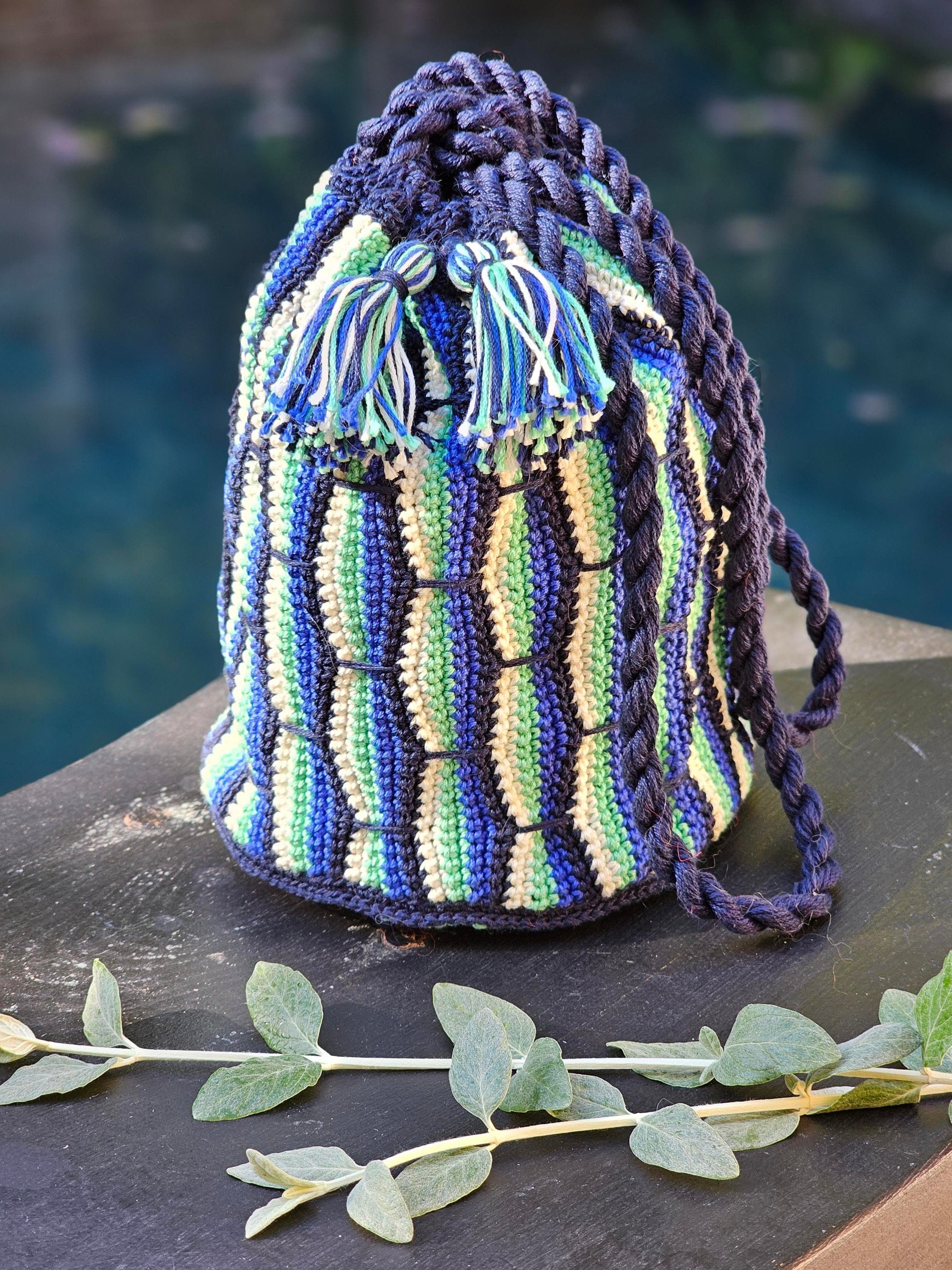 ANCIENNE BOURSE Aumônière Au Crochet Coton Et Soie EUR 28,00 - FR