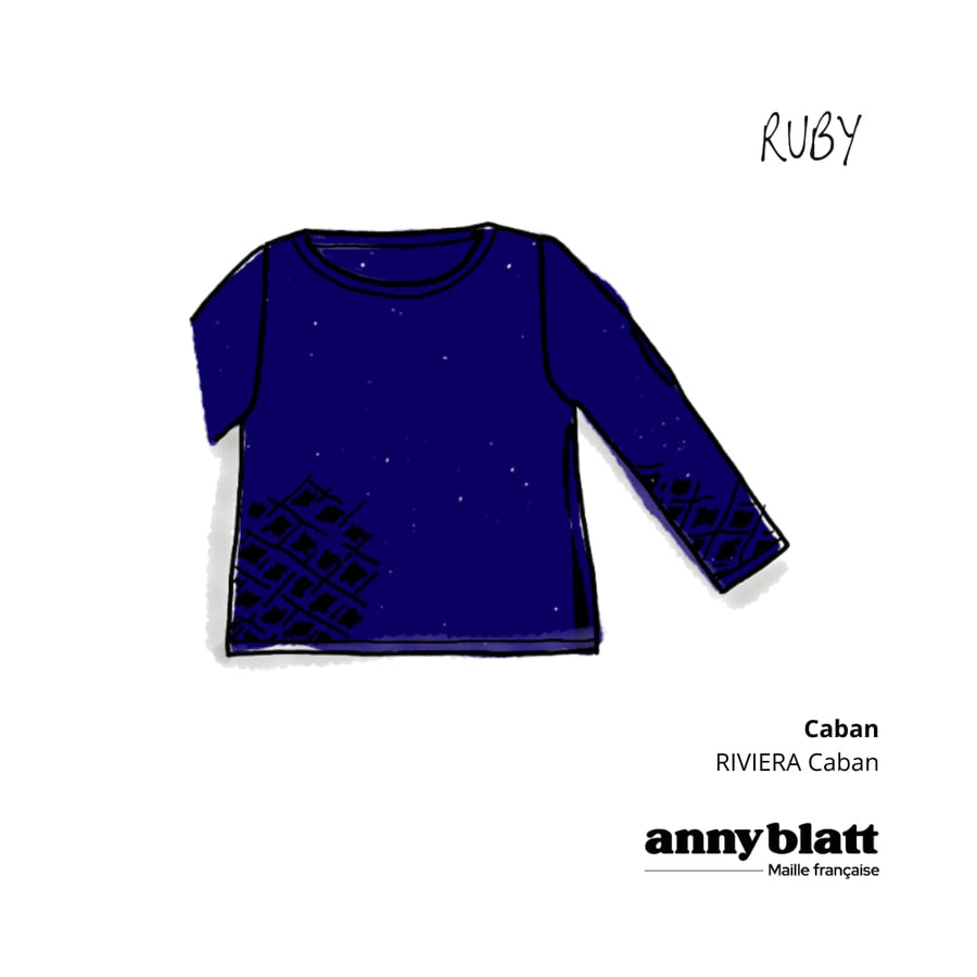 Charger l&#39;image dans la galerie, modèle crochet coton ajouré RUBY bleu marine.png

