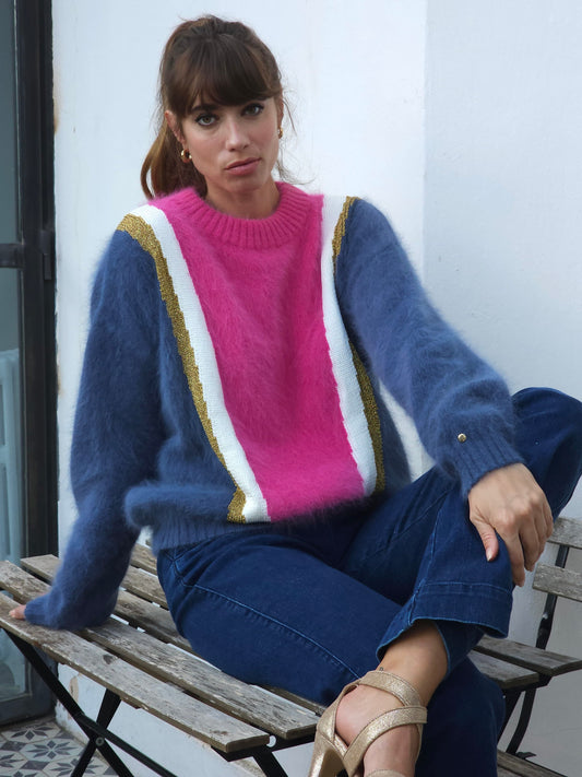 Pull Serena en Angora à tricoter.