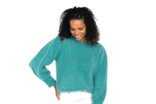 Pull Alix Angora vert Menthe