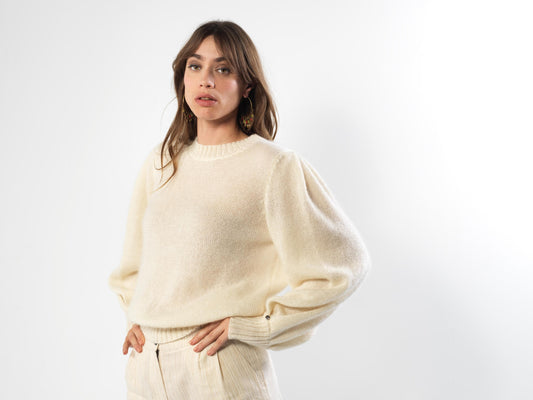 Pull Alix mohair et soie Naturel