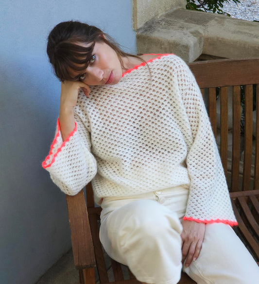 Pull Eva au crochet.