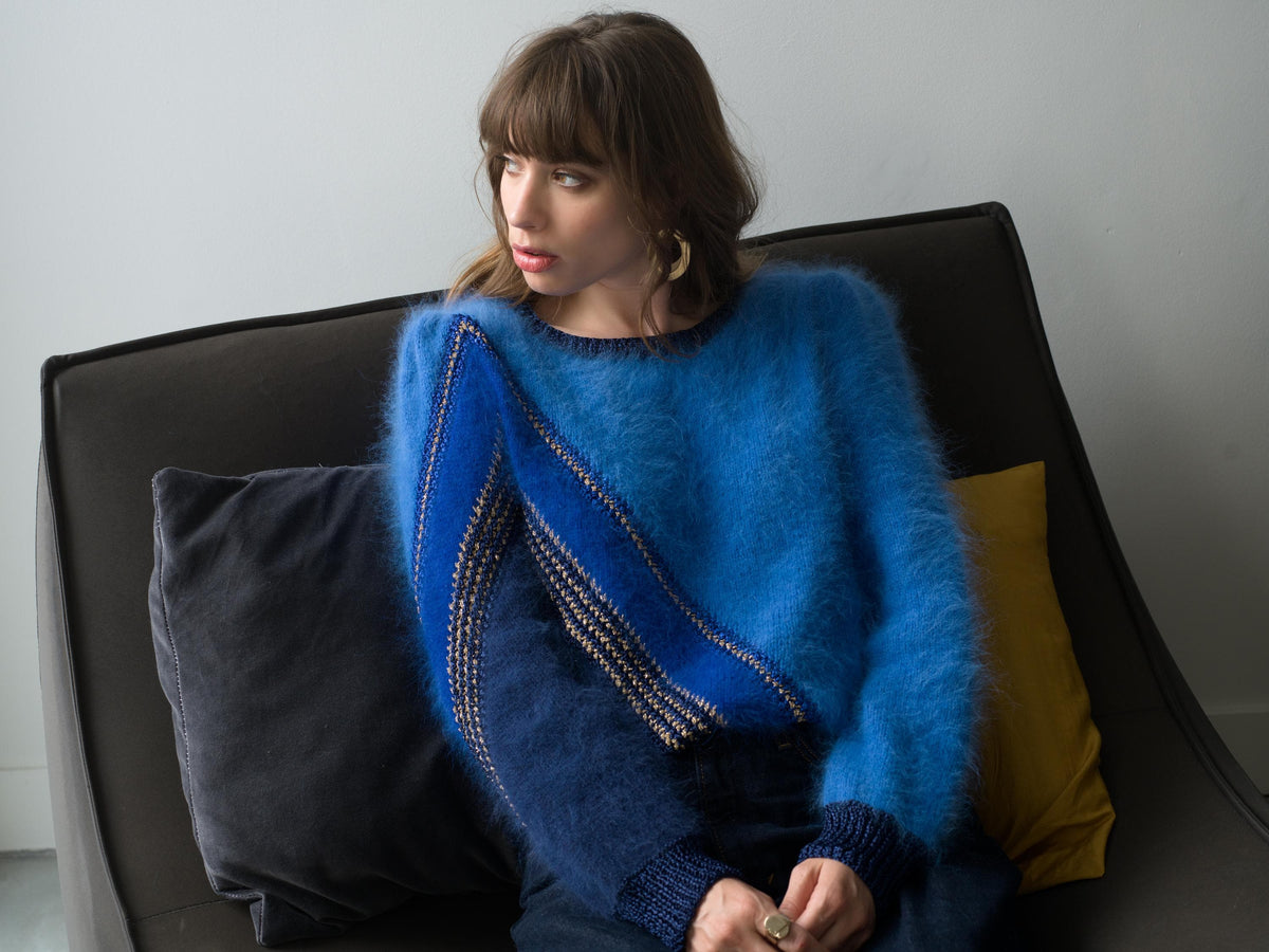 Cybelle : le nouveau pull Anny Blatt asymétrique en Angora