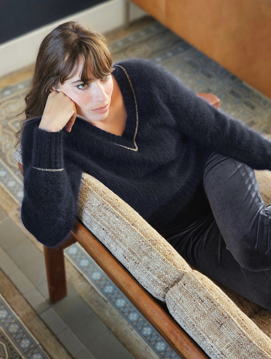 Pull Avy Angora et or. 8 coloris