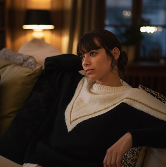 Pull Cyclone Noir et doré.