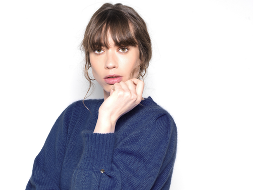 Pull Alix mohair et soie Marine