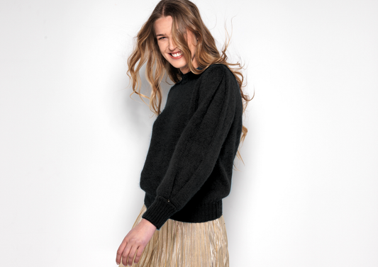 Pull Alix mohair et soie Noir
