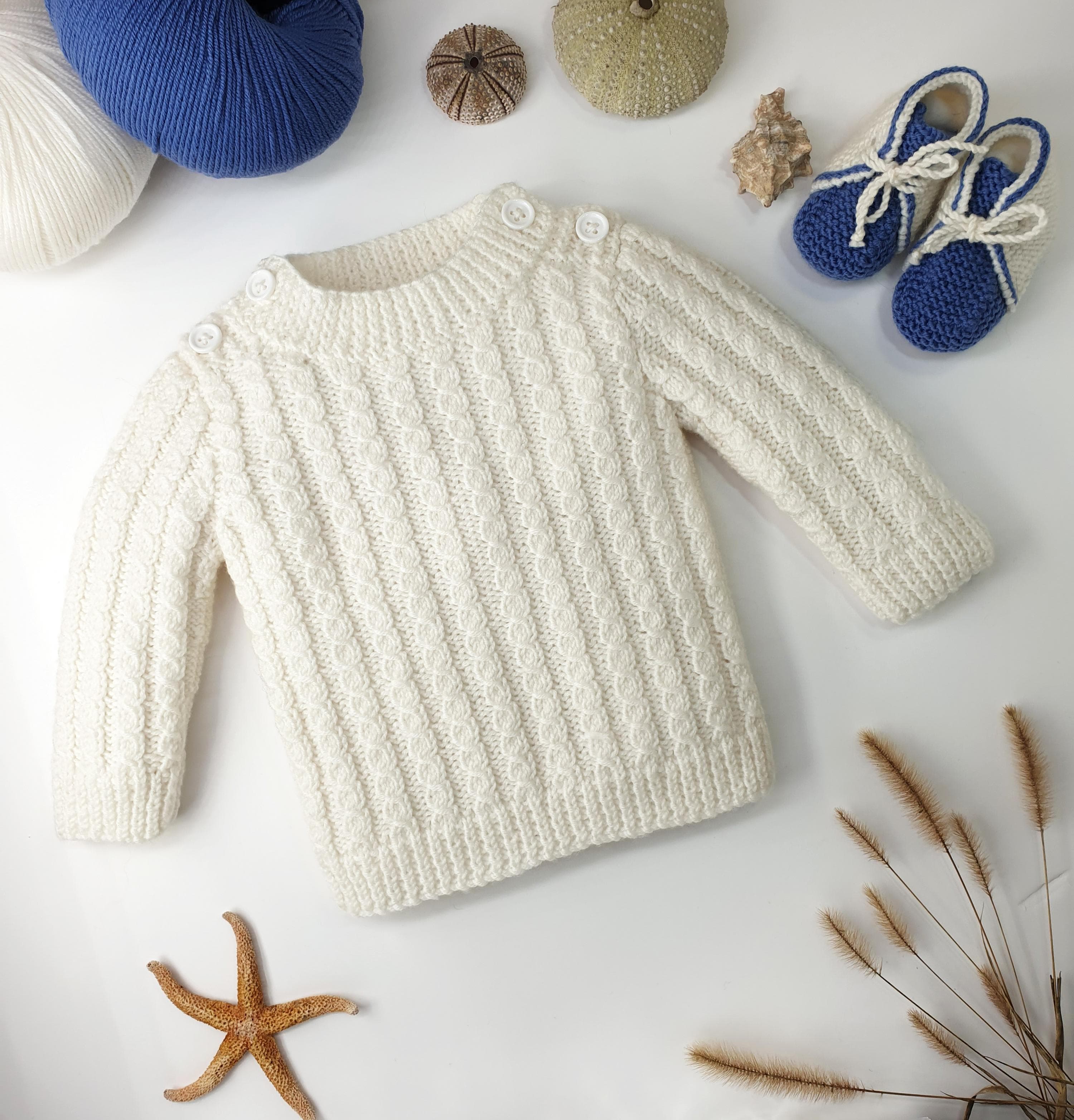 Modèle Layette Pull Bébé Tilleul à tricoter – Anny Blatt