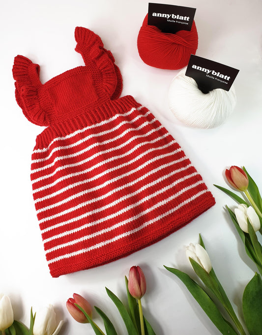 Robe bébé à tricoter Marie Claire Idées.