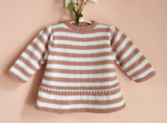 Tunique bébé Mimosa à tricoter.