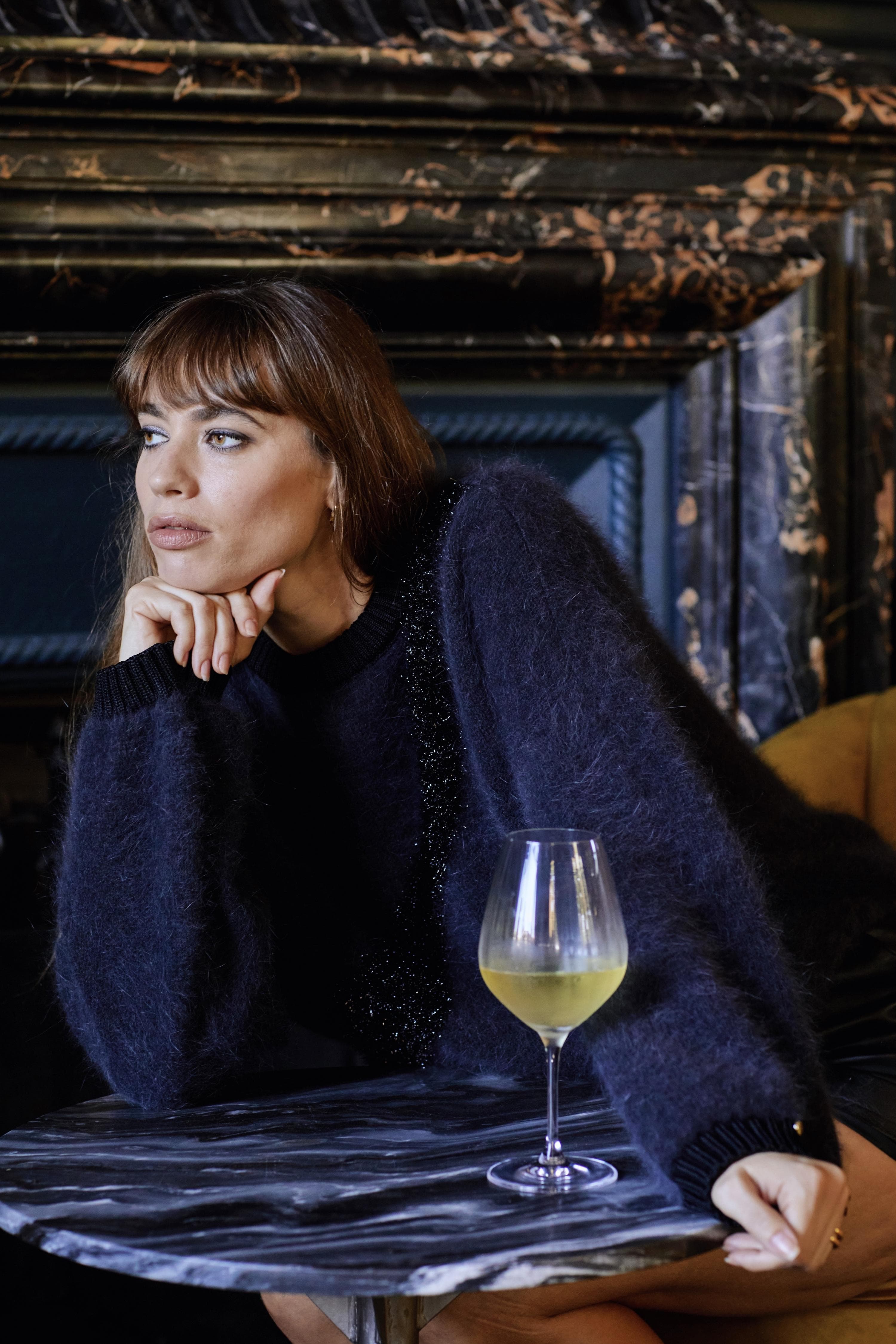 Pull Angora Noir A. Blatt - Taille XL, Fait Main En France, Manches Courtes, Neuf Sans étiquettes