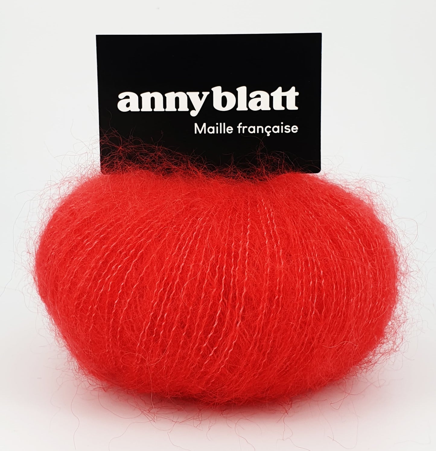 Pelote mohair et soie rouge baiser honey moon