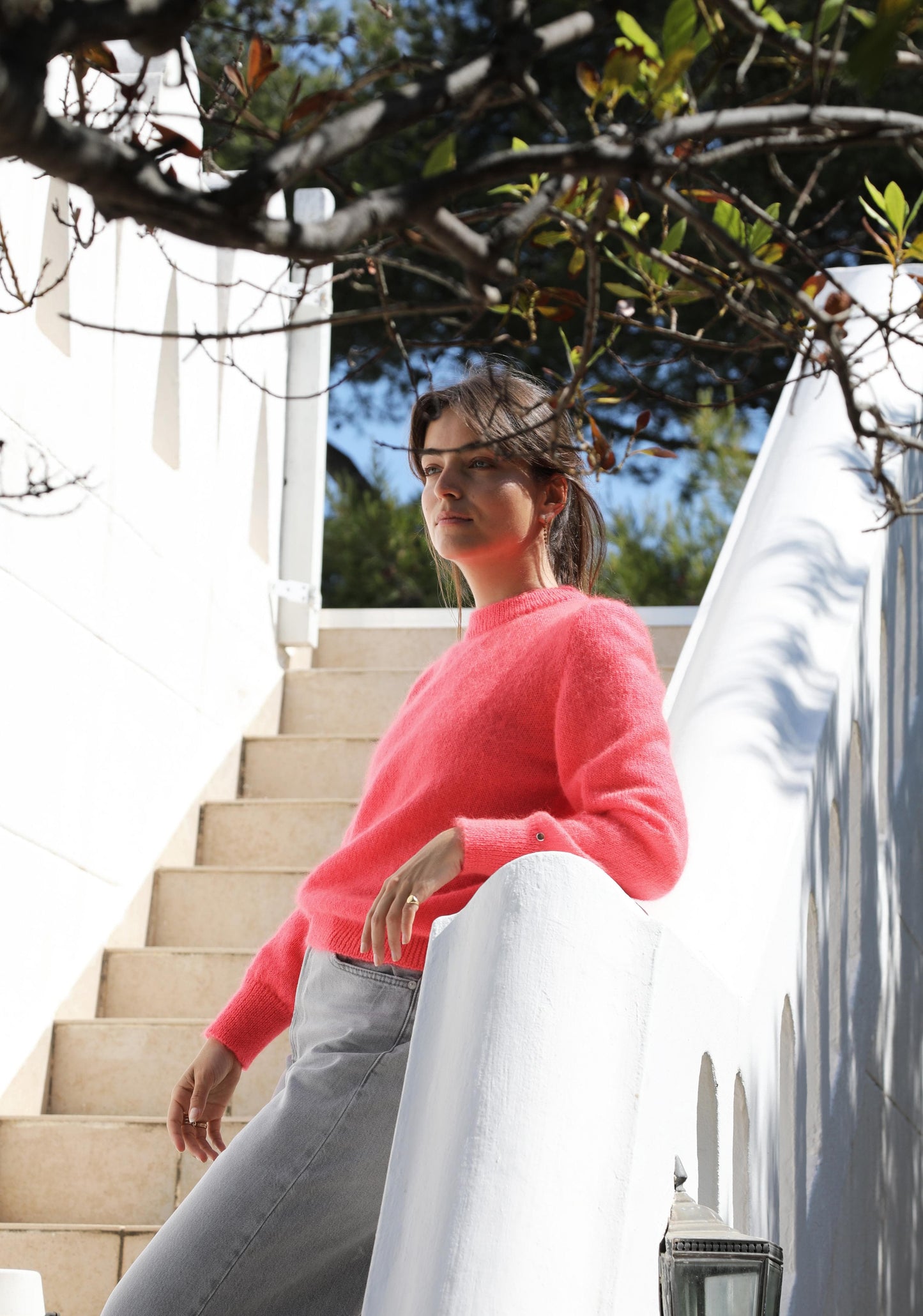 Pull Tina en Mohair Néon.