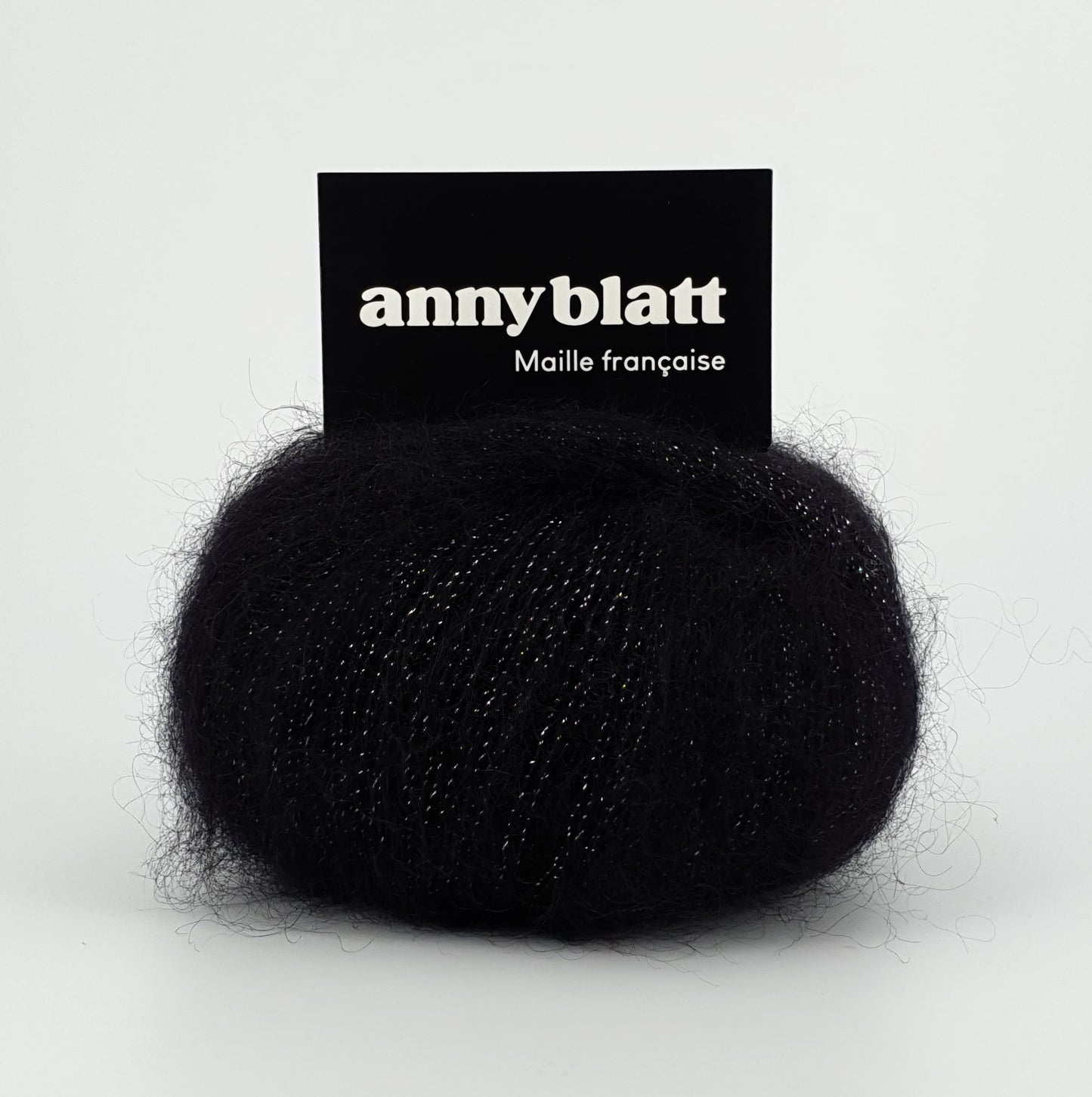 Pelote Mohair et laine sirius noir 