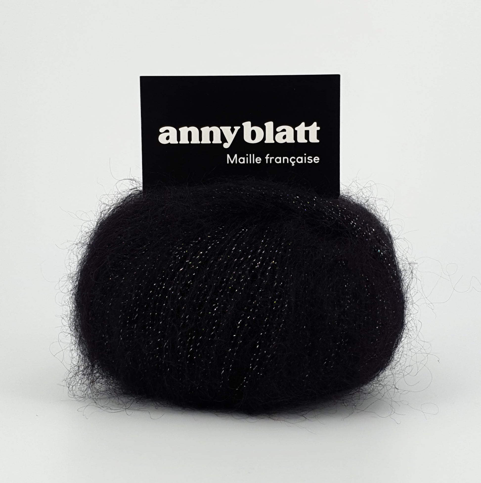 Pelote Mohair et laine sirius noir 