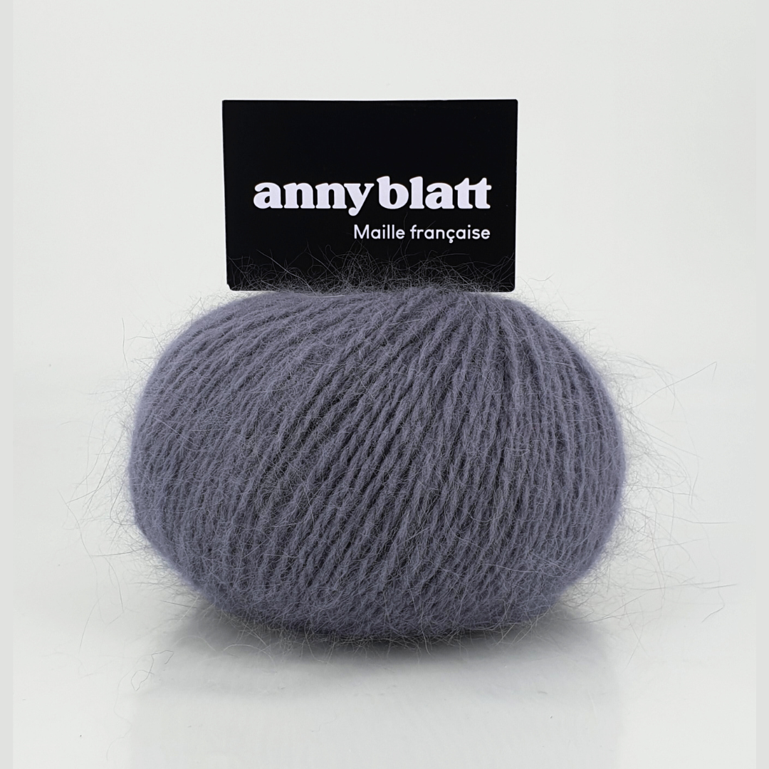 Pull Avy à tricoter en Angora et doré.
