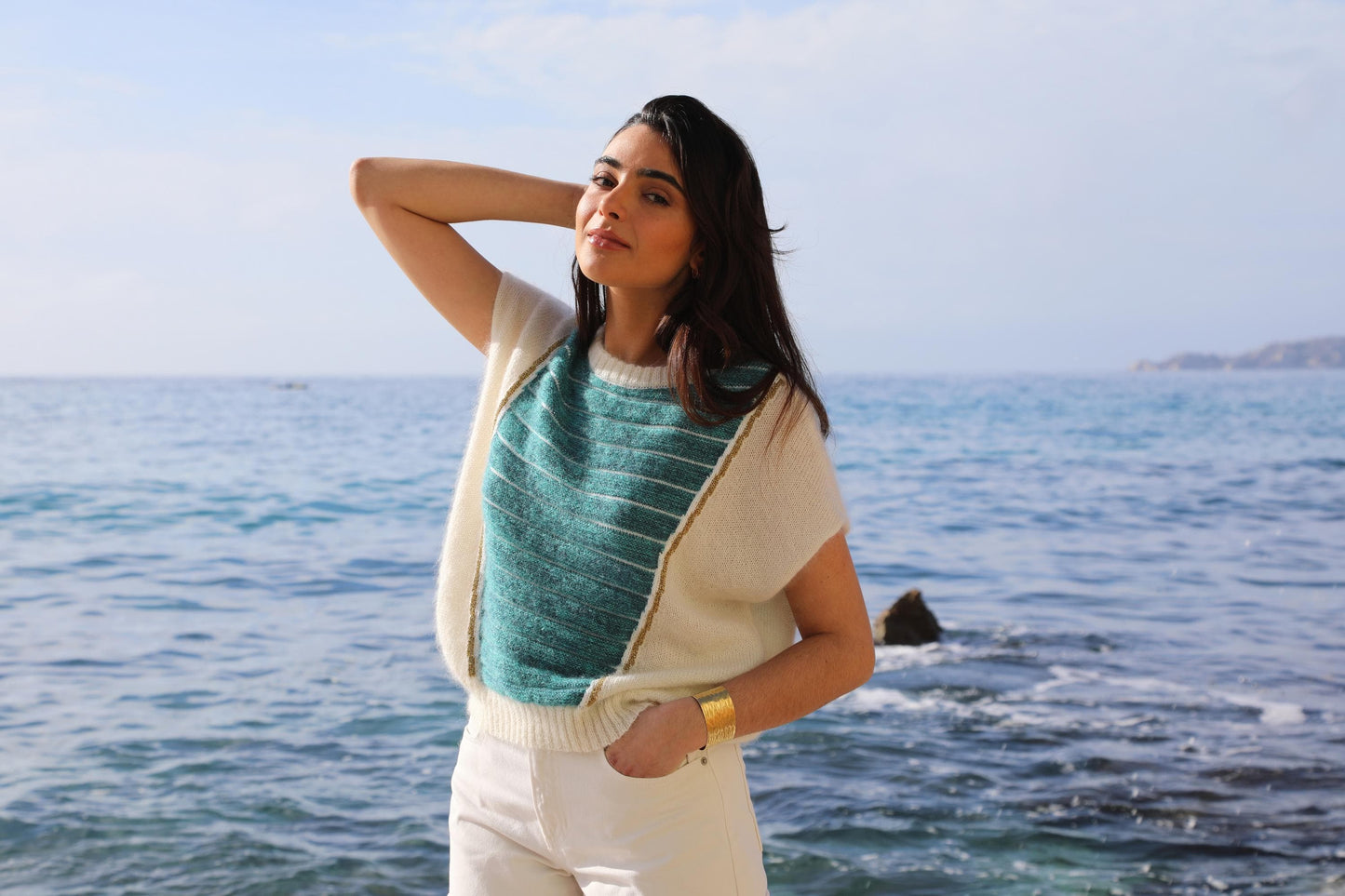 Pull Petra sans manches - 3 coloris.