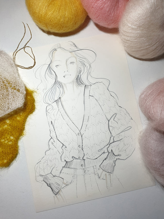 Charger l&#39;image dans la galerie, Gilet ajouré Maya à tricoter
