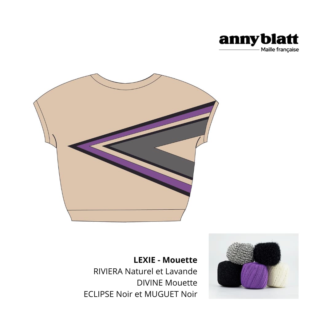 modèle tricot sans manches en coton coloré Lexie violet