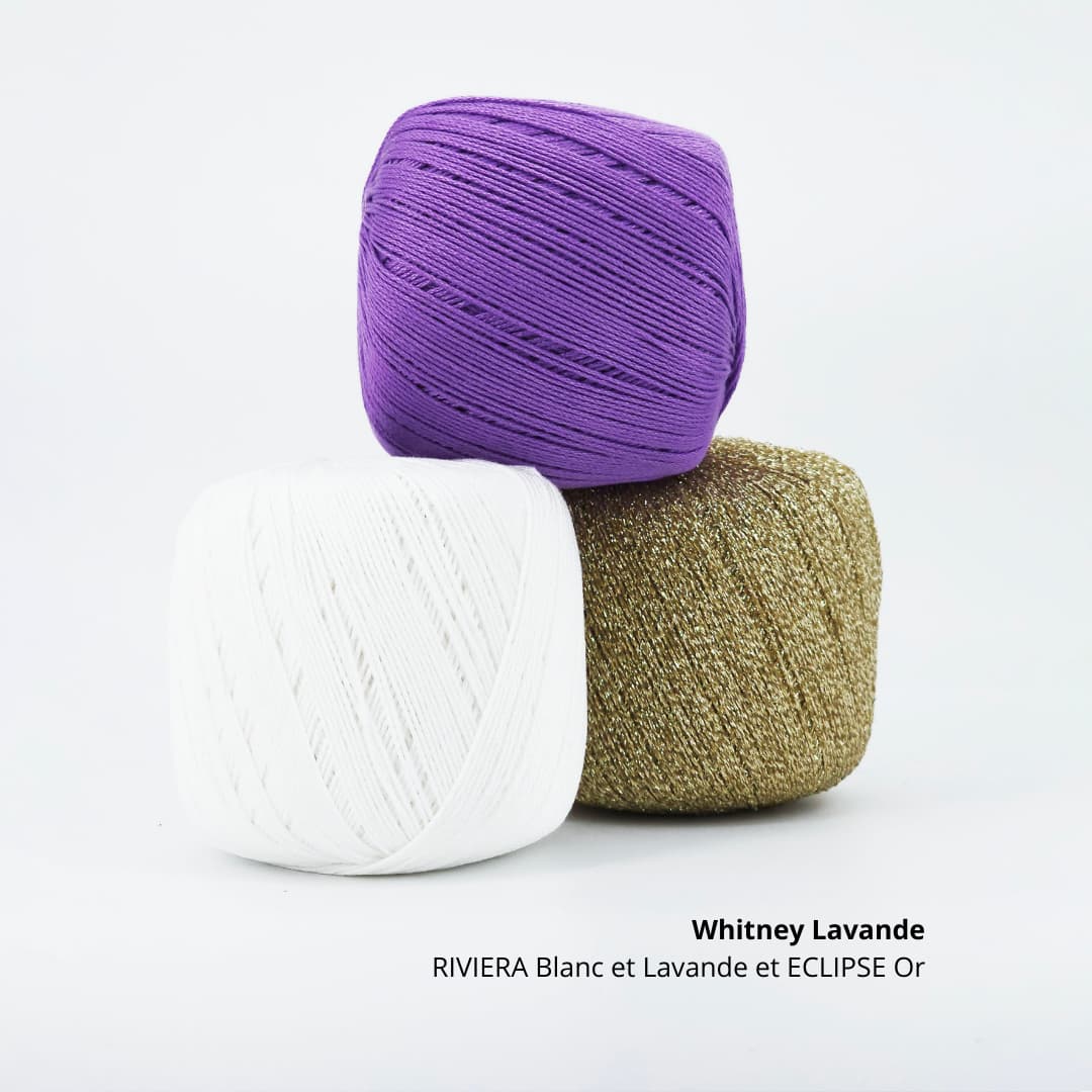 Pelote coton kit tricot femme Whitney Femme été Violet 
