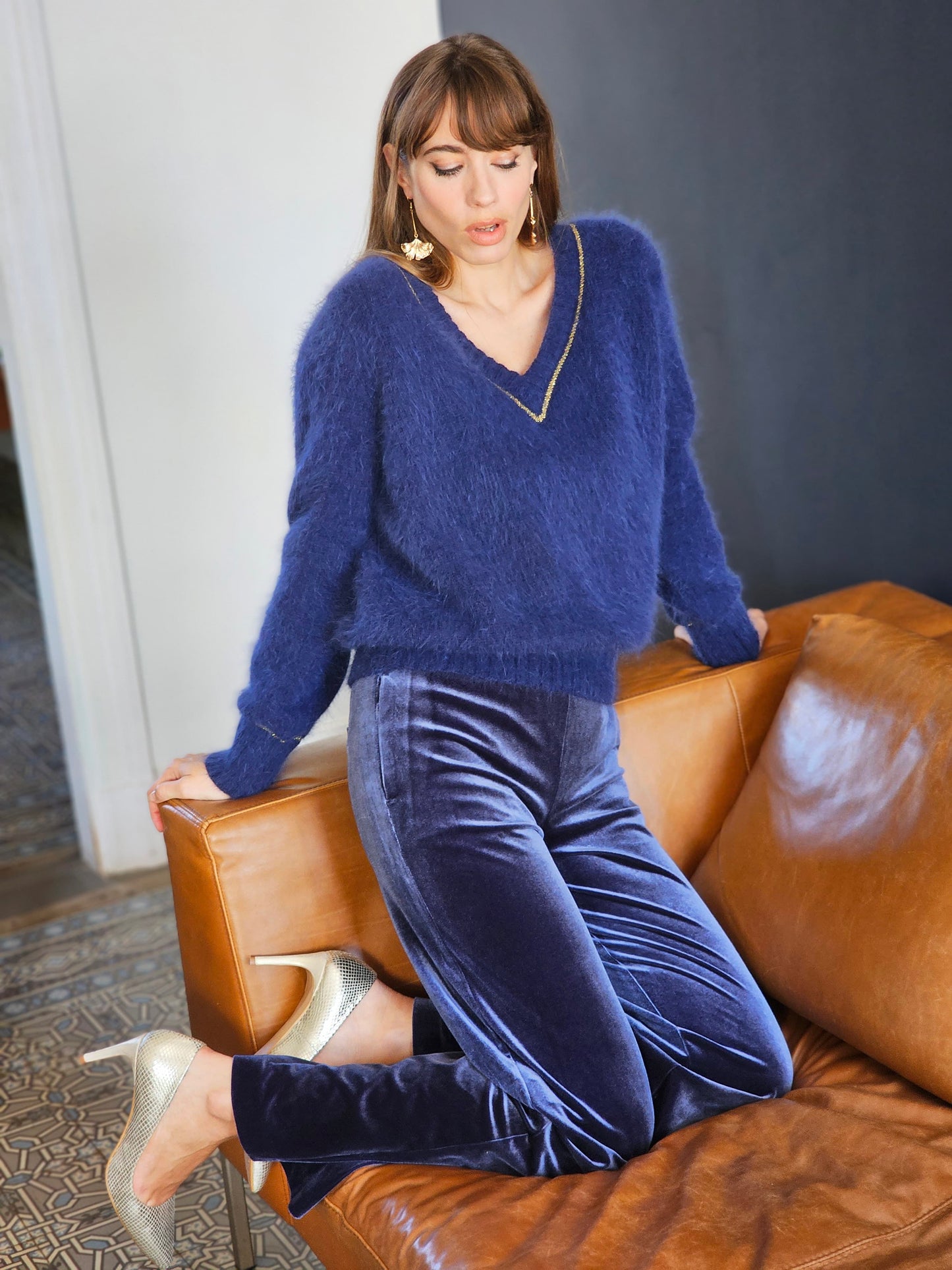 Pull Avy Angora et or. 8 coloris