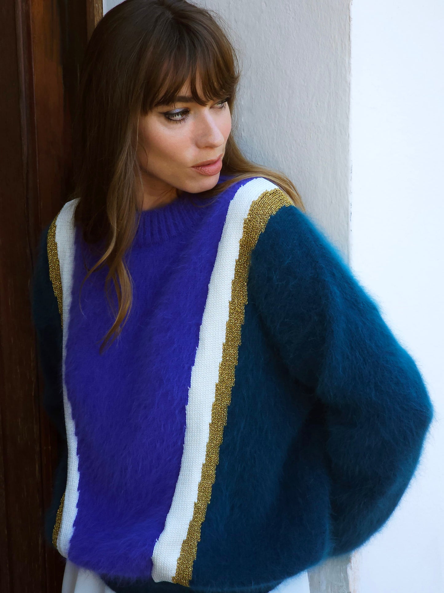 Pull Serena en Angora à tricoter.