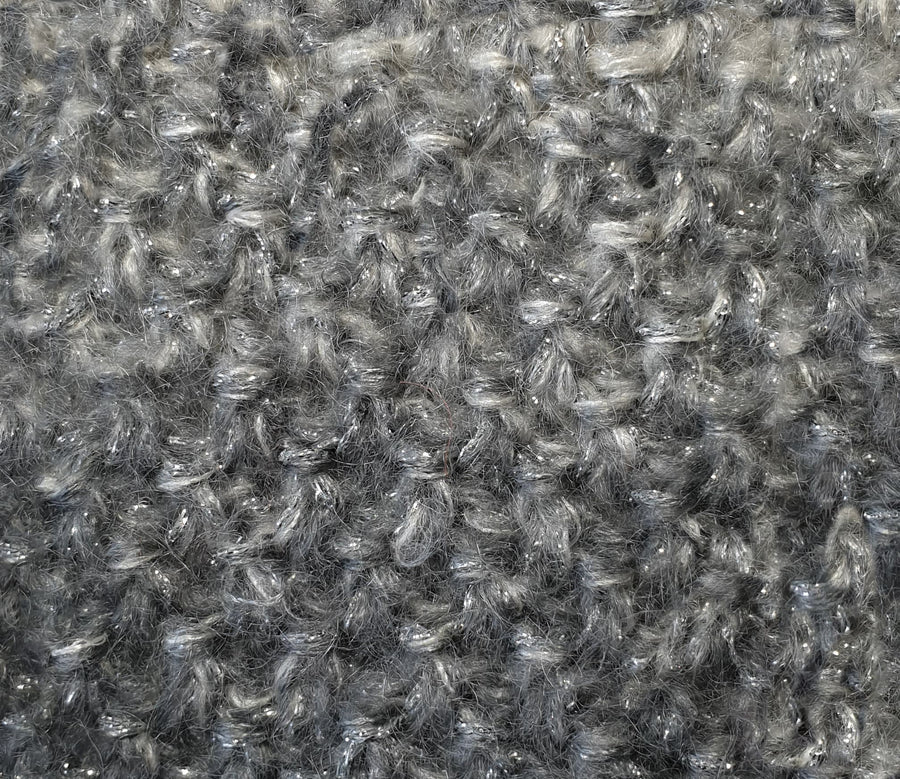 Charger l&#39;image dans la galerie, Bandeau et mitaines Mohair Méribel Argent chiné.jpg
