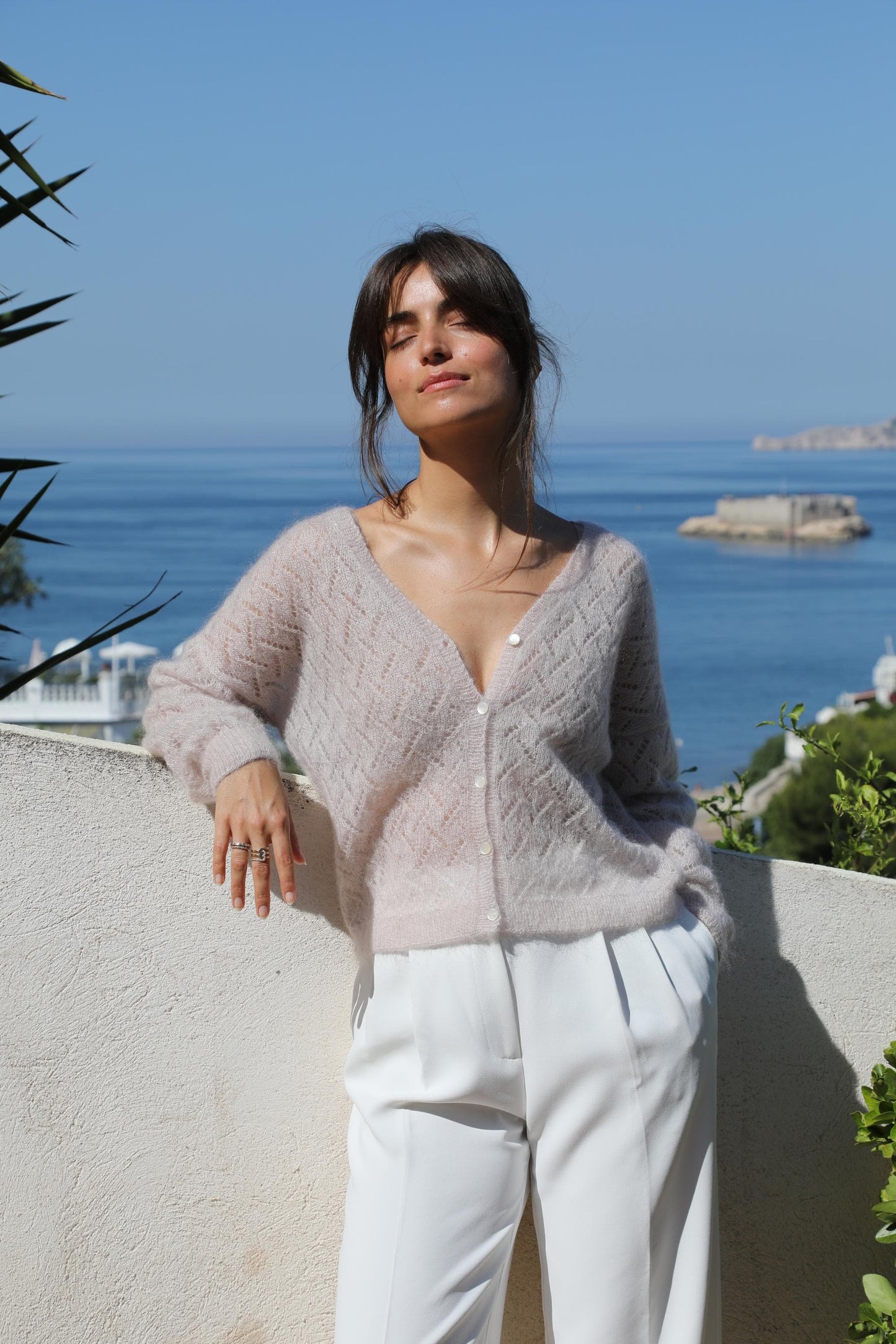 Gilet Tricia irisé à tricoter.