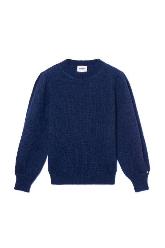 Pull Alix mohair et soie Marine.