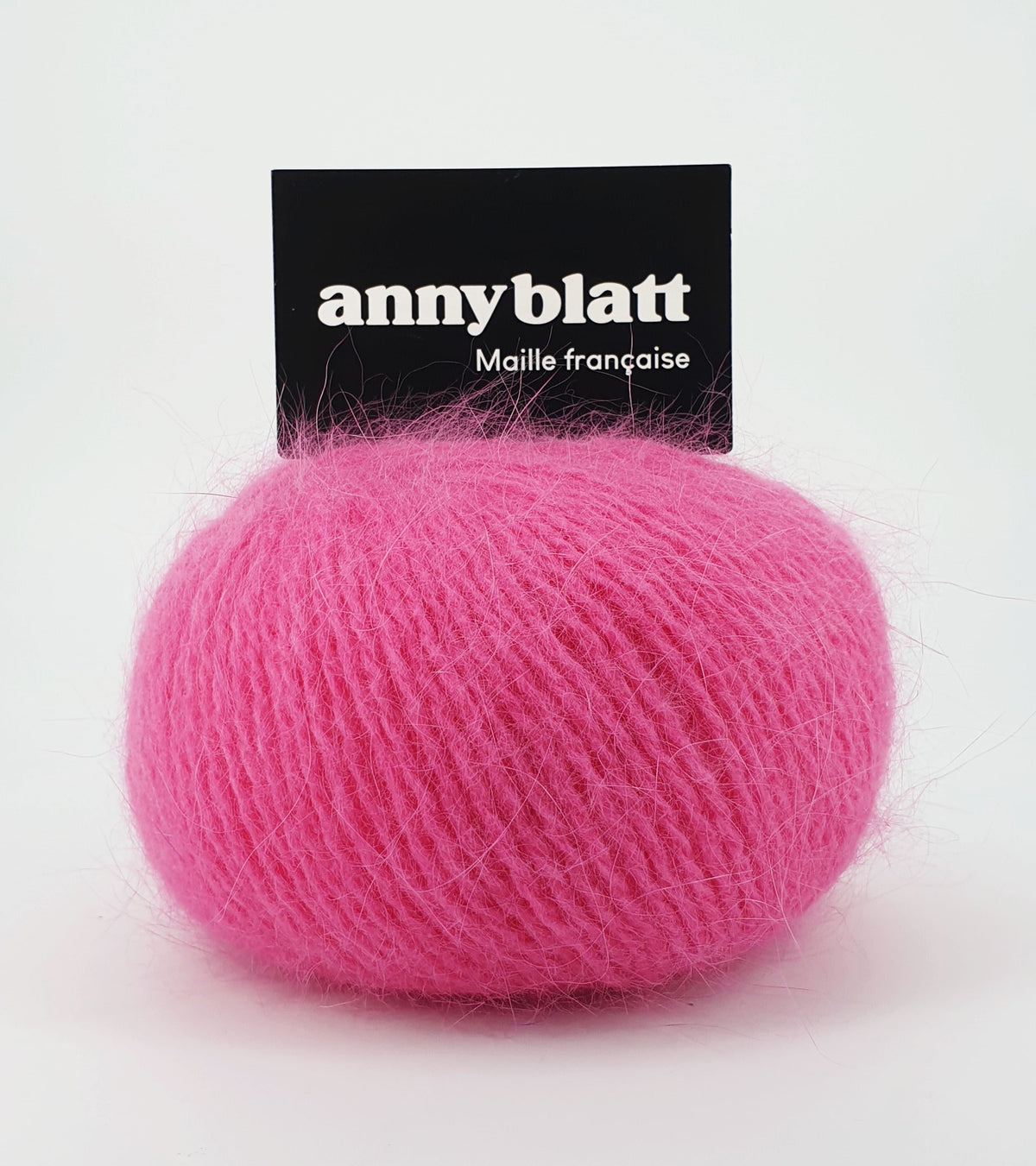 Pull Manches Courtes En Angora ANNY BLATT - Taille 34/36 - Rose - Fait Main Neuf