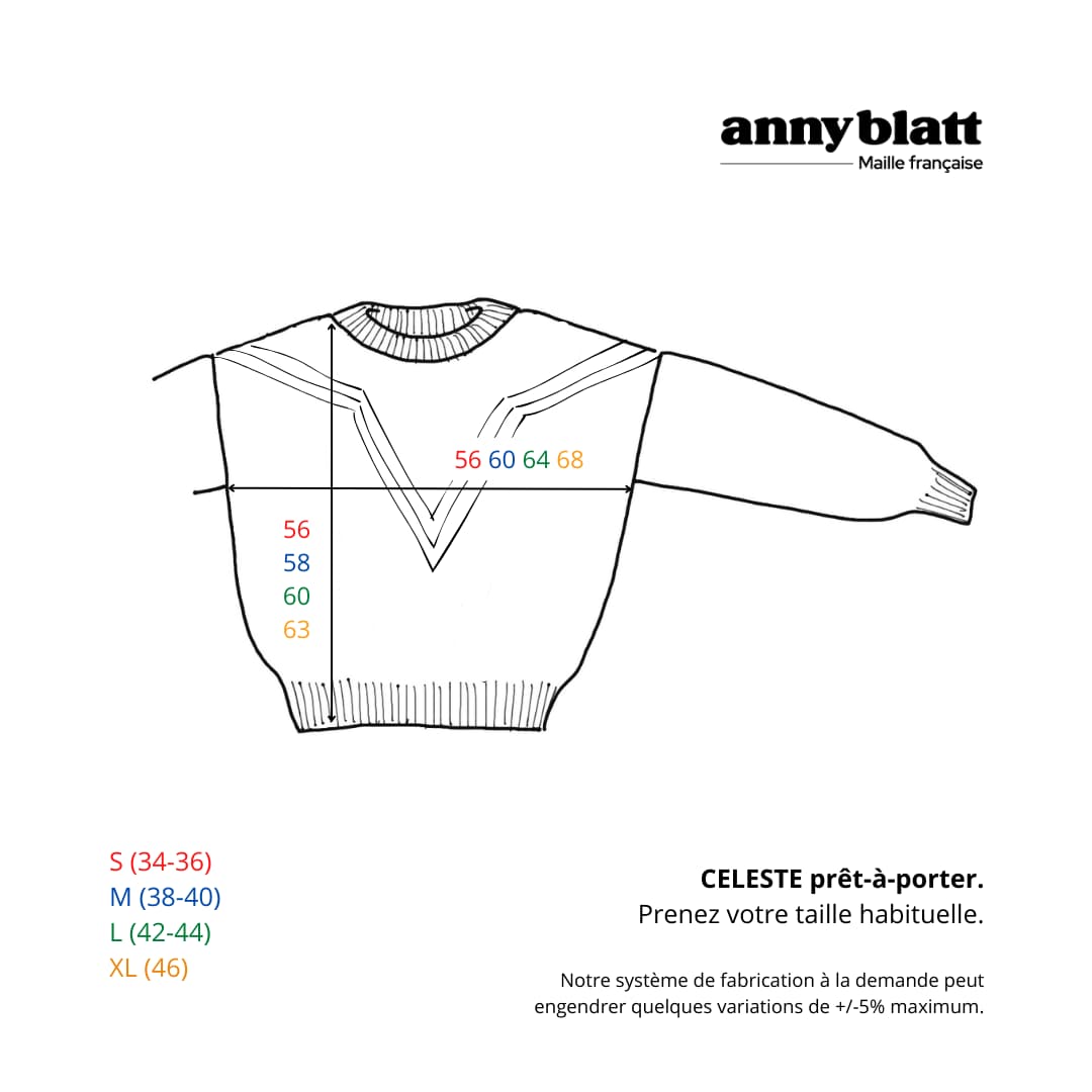 Pull Celeste menthe et glycine.