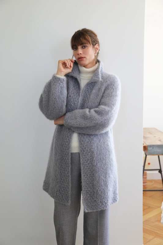 Manteau Odette à tricoter.