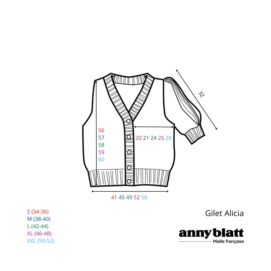 Gilet Alicia à tricoter.