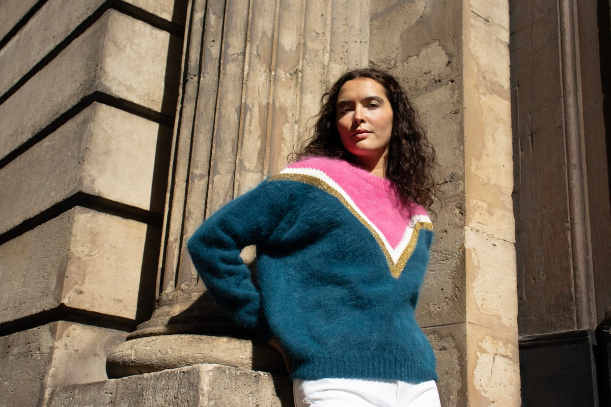 Modèle tricot Pull graphique Angora français pour Femme : Celeste ...