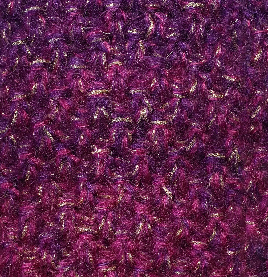 Charger l&#39;image dans la galerie, Bandeau et mitaines Mohair Méribel Mûre chiné.jpg
