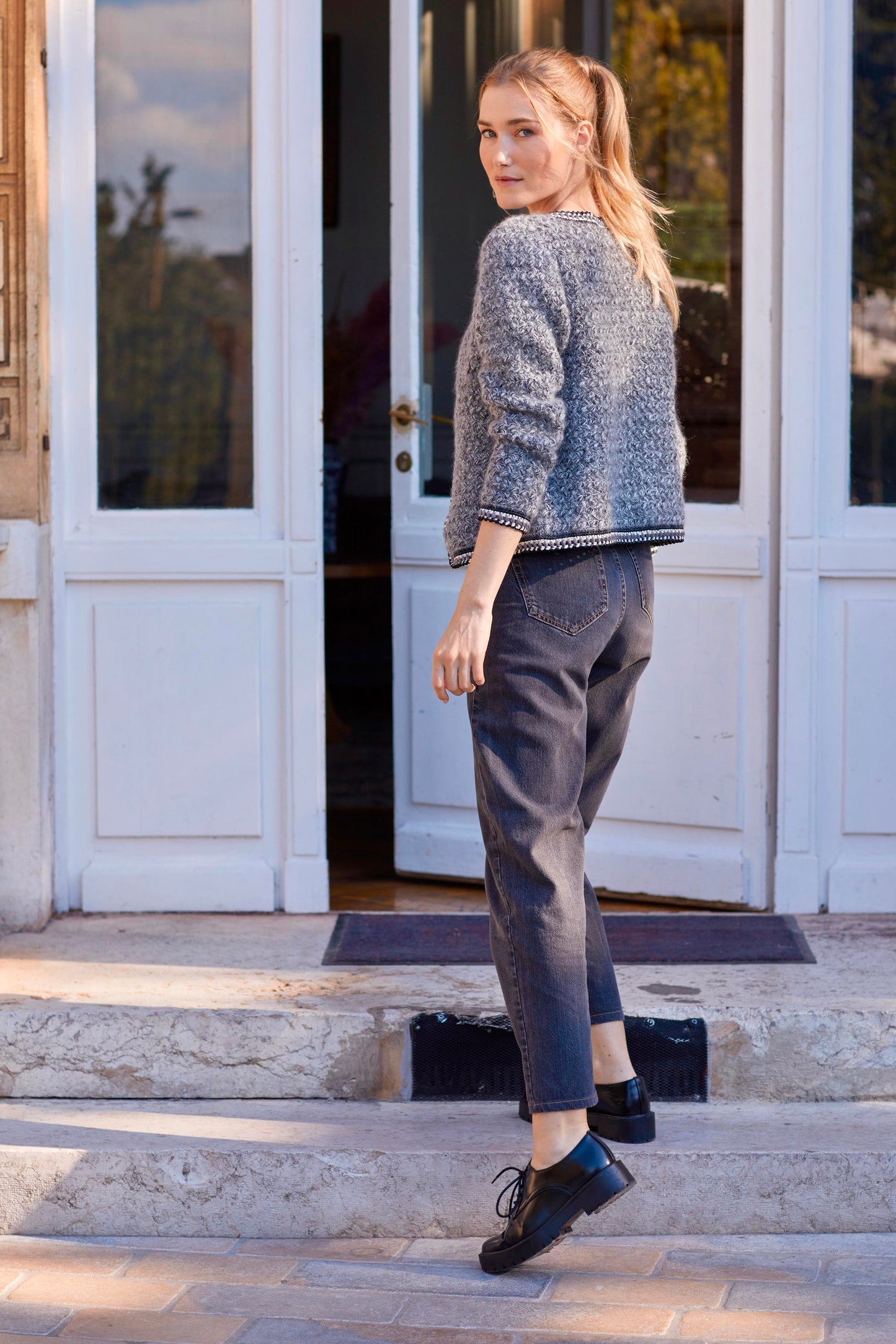 Veste Barbara au crochet.