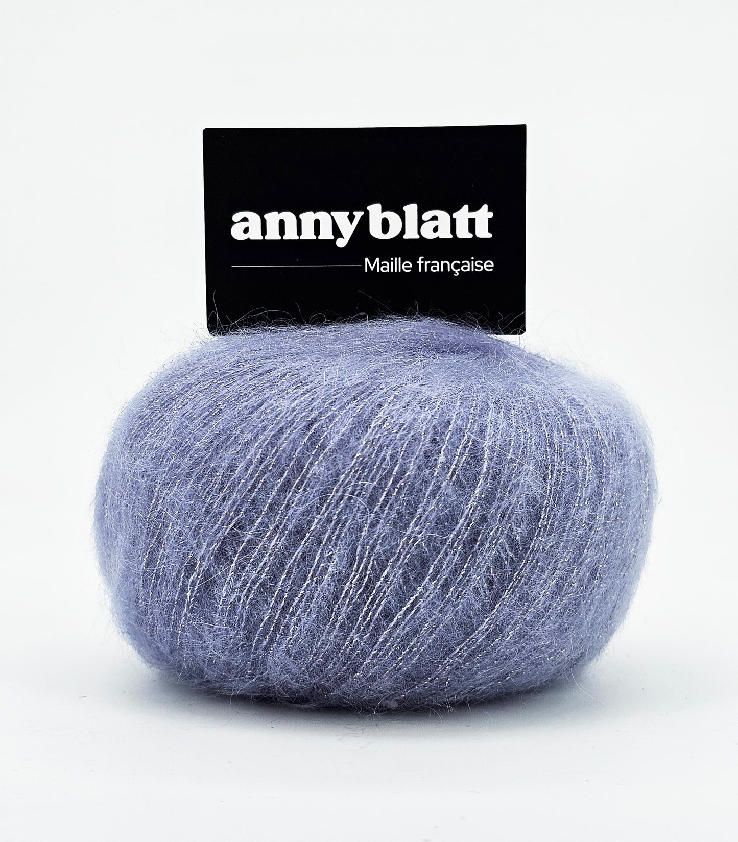 Pelote à tricoter mohair et soie brillant Sirius gris glacier