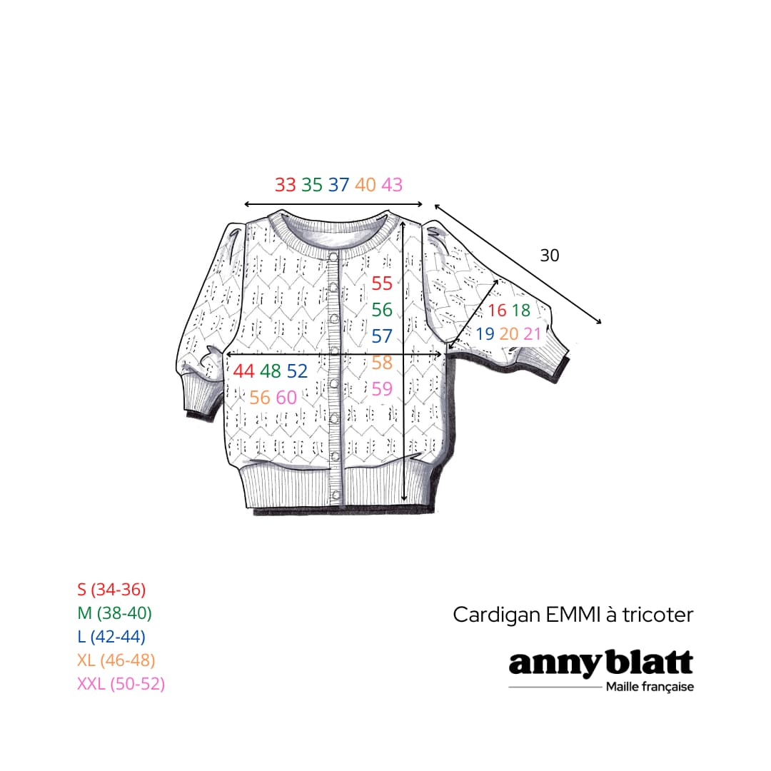 Cardigan Emmi à tricoter.