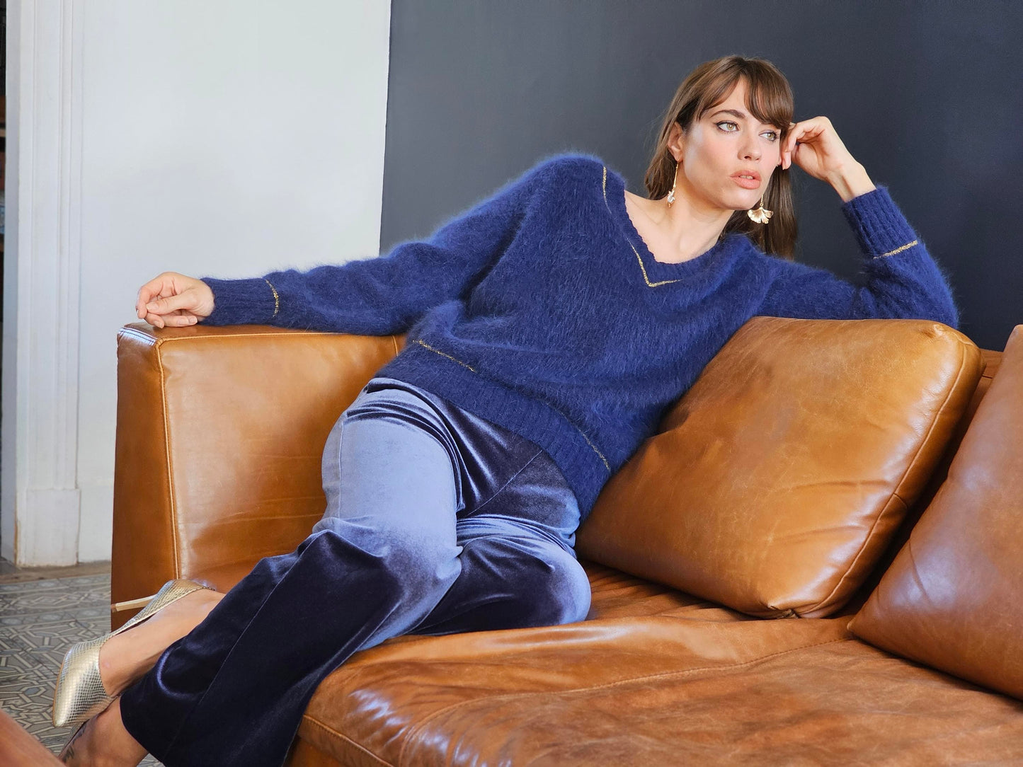 Pull Avy Angora et or. 8 coloris