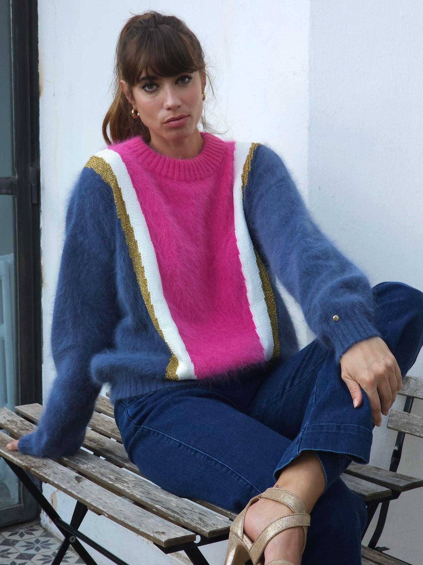 Pull Serena en Angora Sorbet.