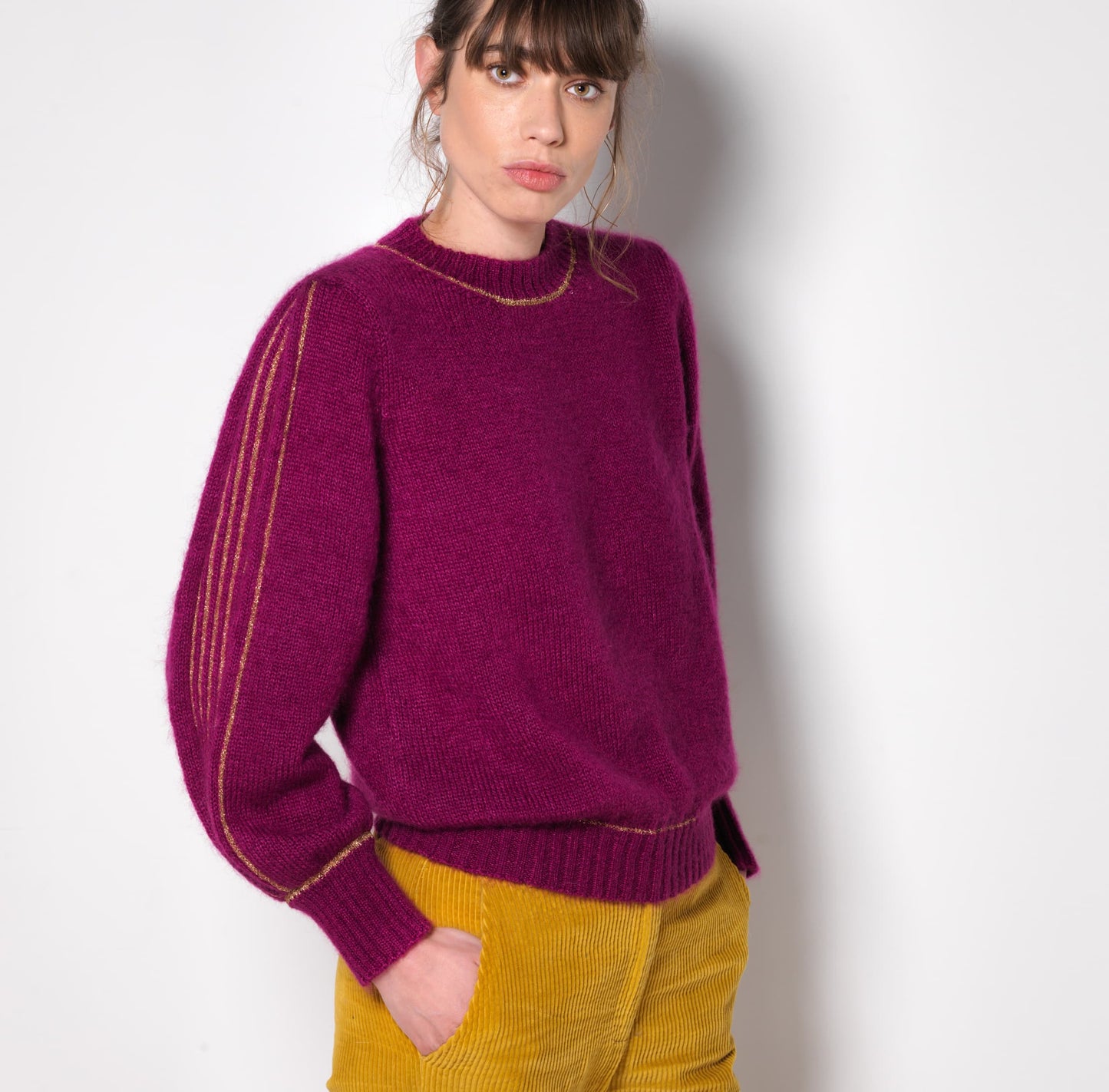 Pull Alix Mohair et or - 7 coloris.