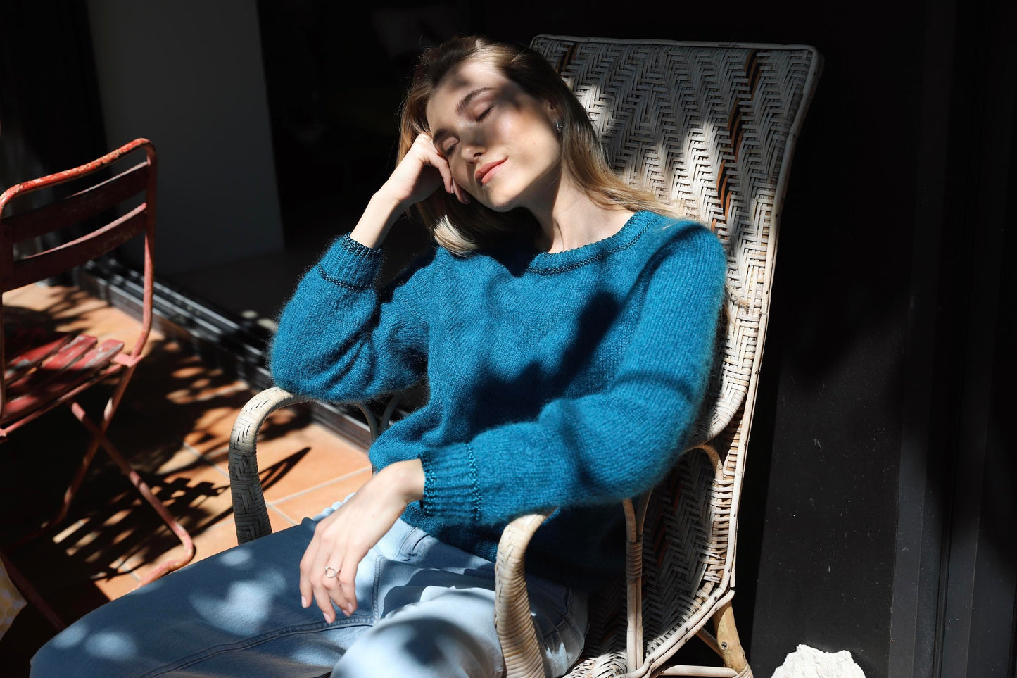 Pull Delphine à tricoter.