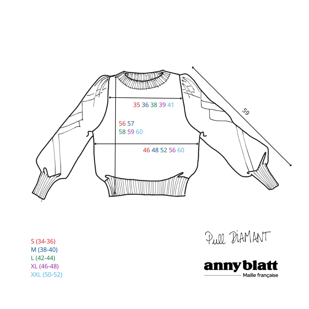Pull Diamant à tricoter.