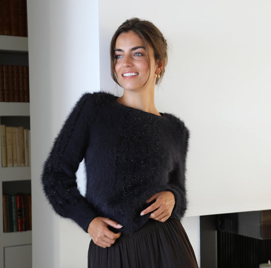 Pull Britney à tricoter.