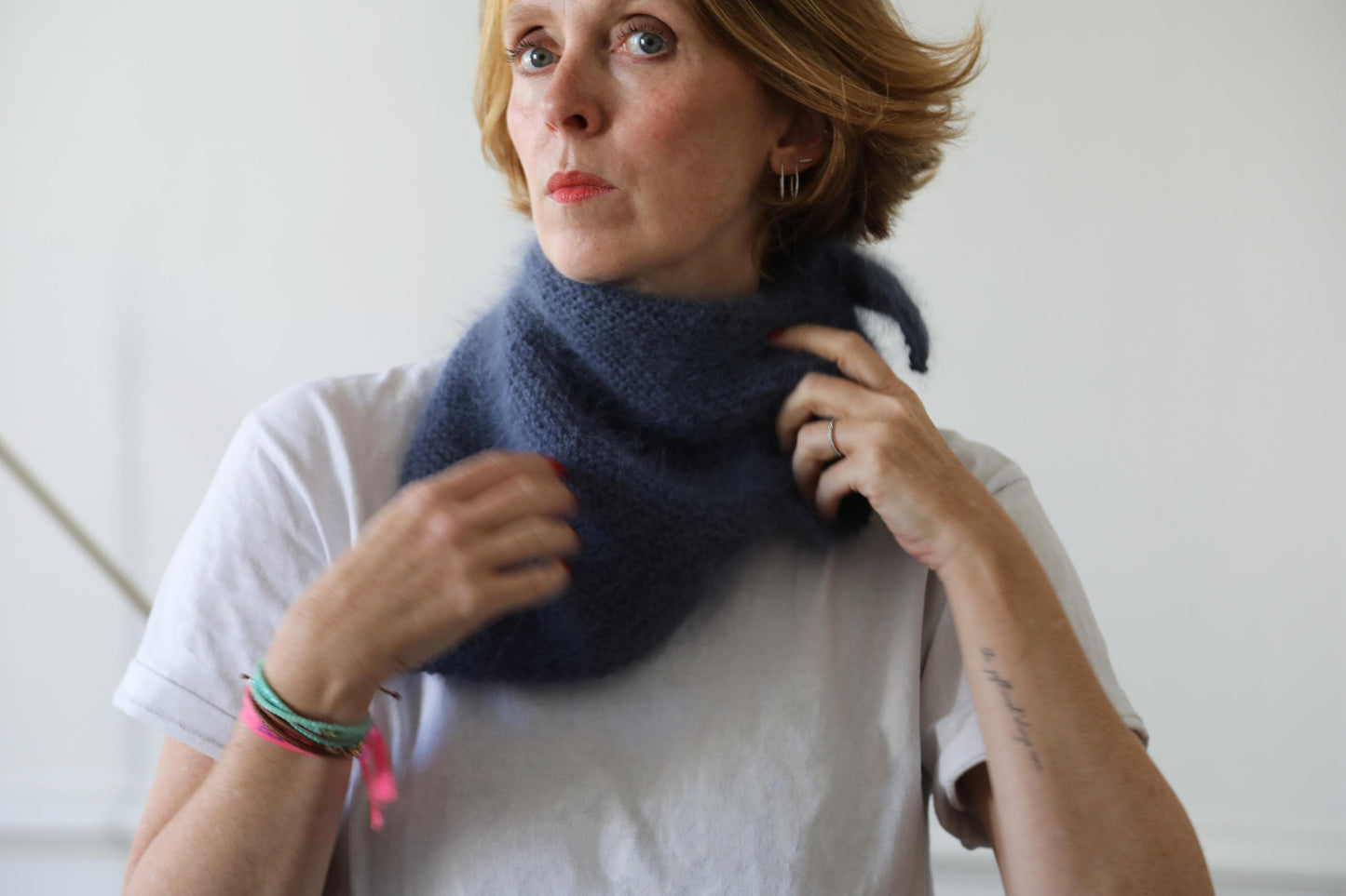 Trendy châle Mlle Sophie x Anny Blatt à tricoter.