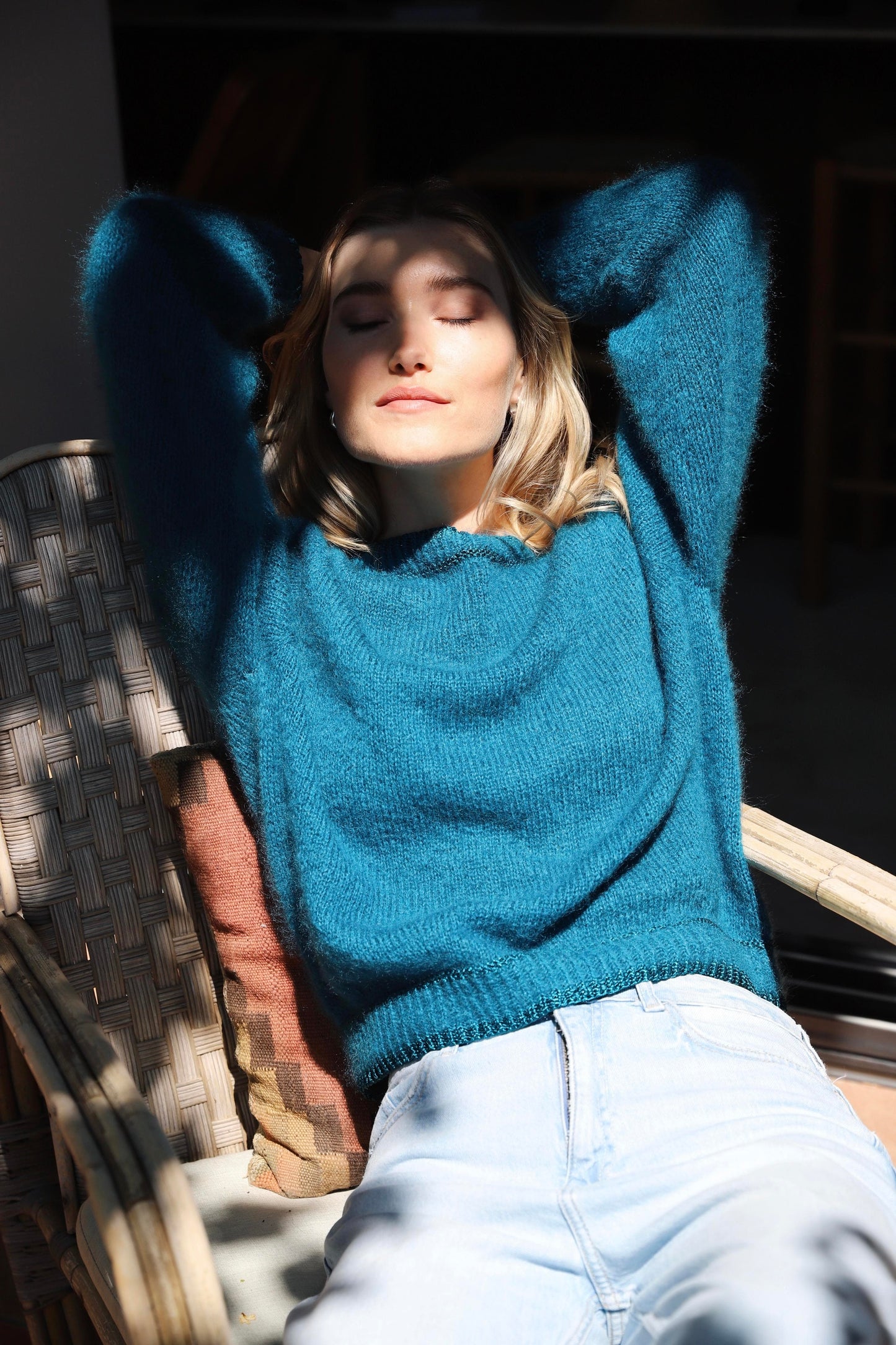 Pull Delphine à tricoter.