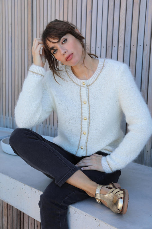 Cardigan Rosalia à tricoter.