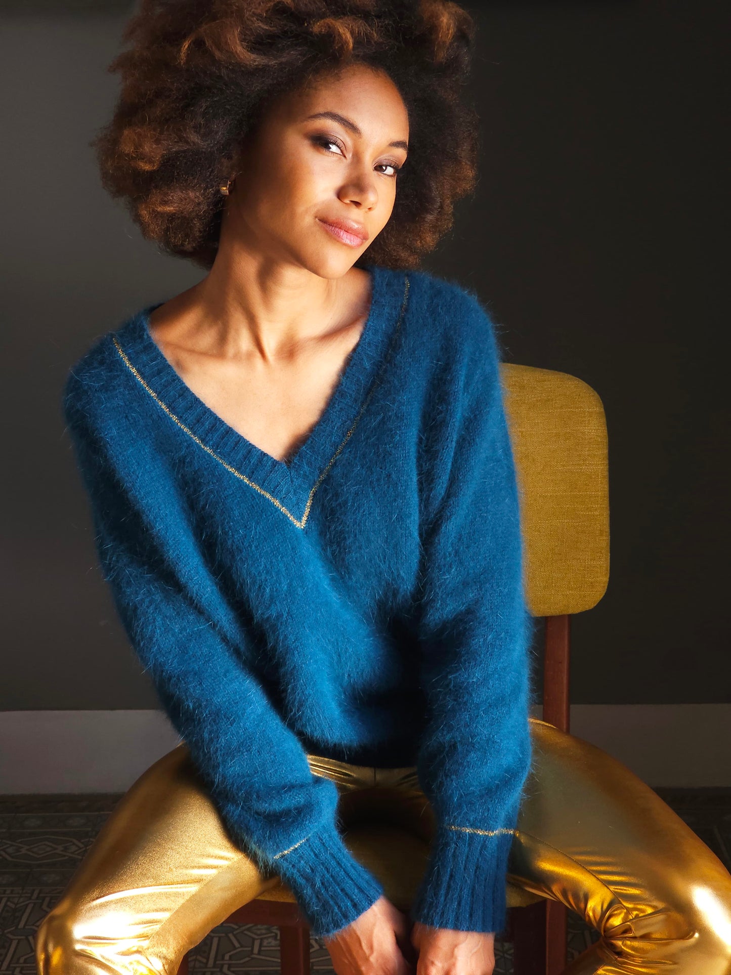 Pull Avy Angora et or. 8 coloris